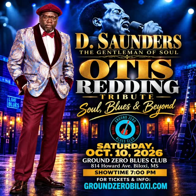 Flyer for D. Saunders: The Gentleman of Soul - Otis Redding Tribute