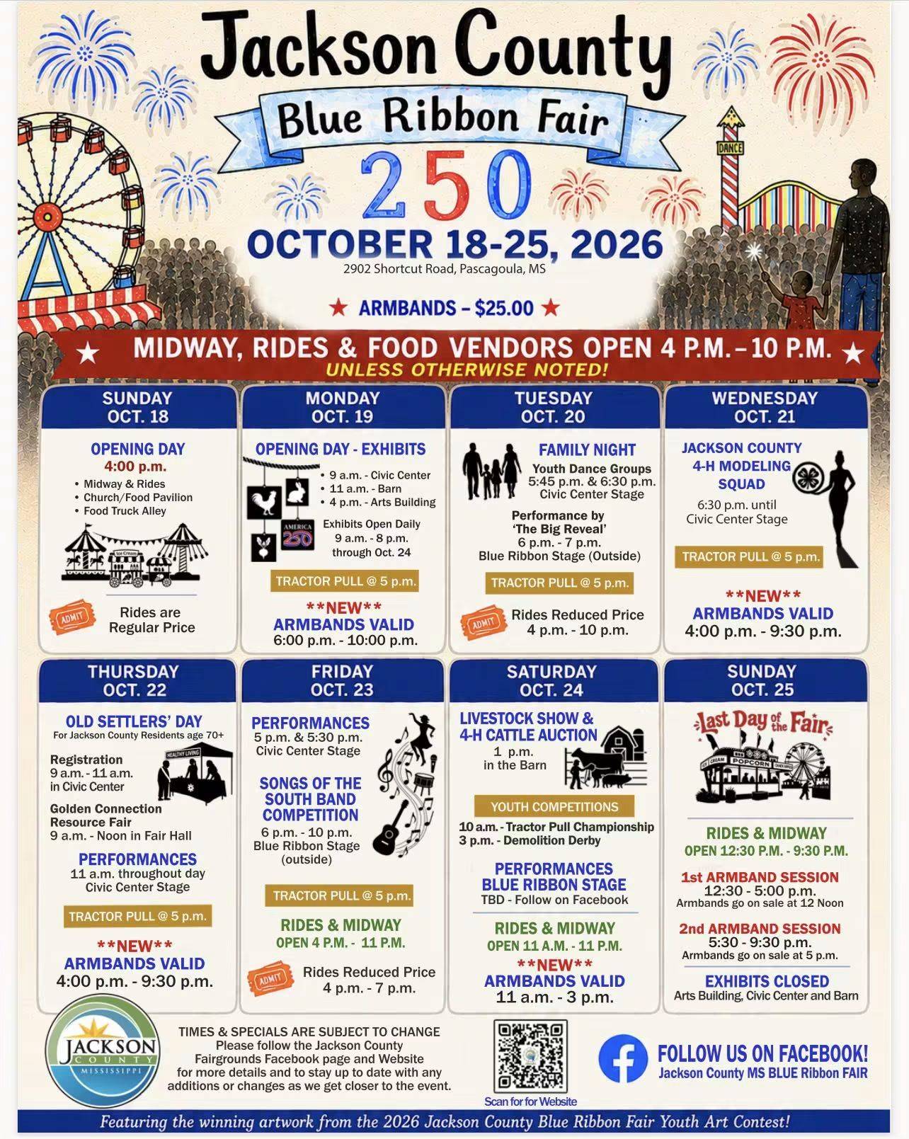 Flyer for Jackson County Blue Ribbon Fair