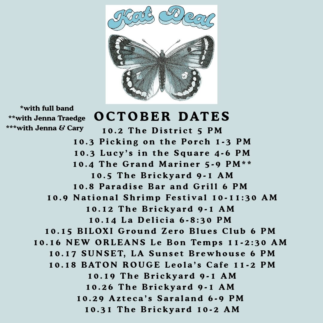 Flyer for Kat Deal: October Tour
