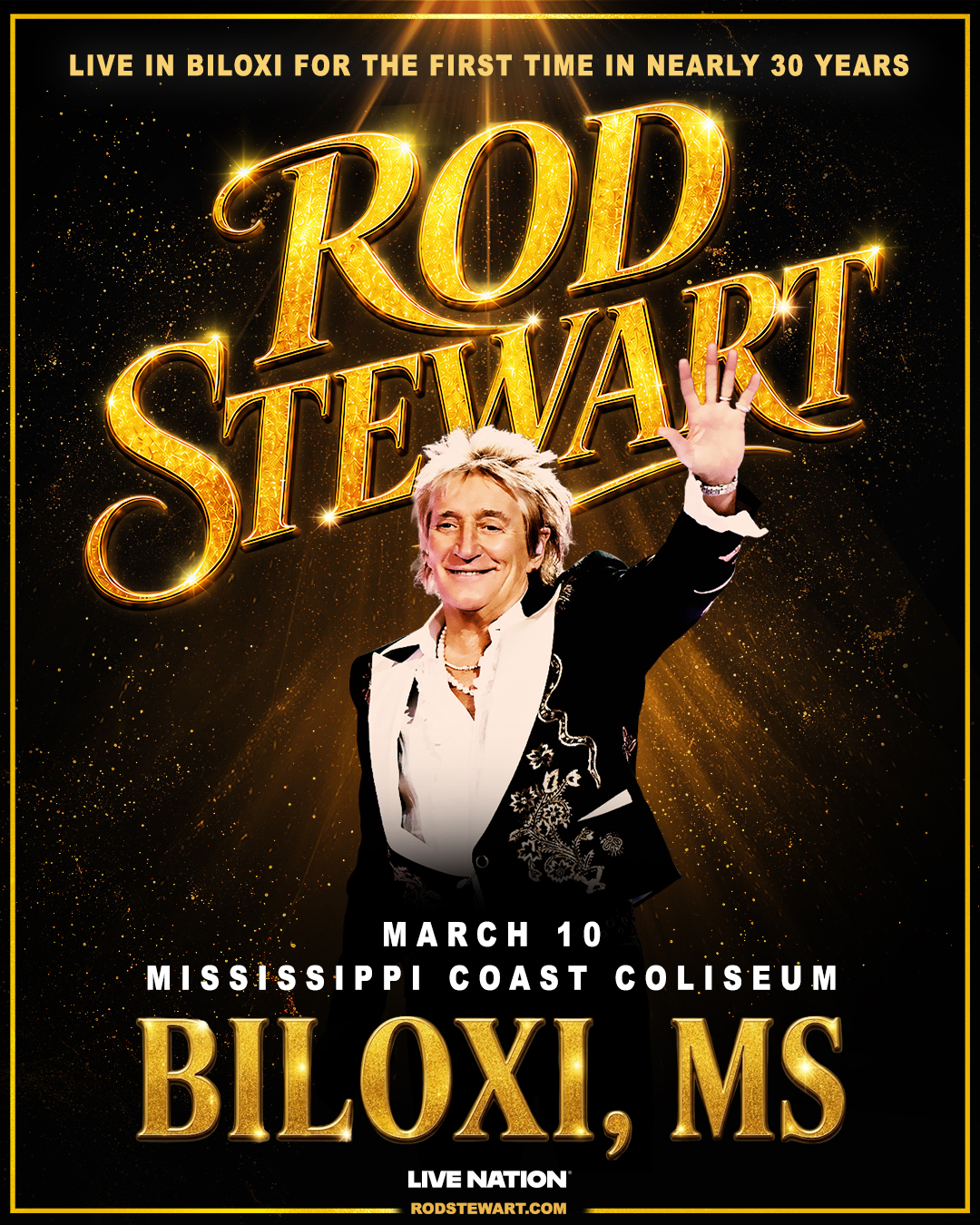 Flyer for Rod Stewart